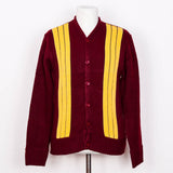 Relco London Two Tone Cardigan - Mustard & Burgundy