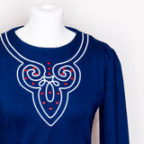 Pop Boutique 60's Style Dress - Twiggy Inspired (Navy)p