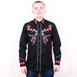 Relco Cowboy Western Shirt (Black)
