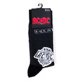 AC/DC - Back In Black Black/White Socks
