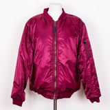 Relco London MA-1 Flight Jacket - Wine/Orange