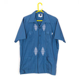 Dragon Fly Cuban (Guayabera) Shirt - 70's Vintage (Large)