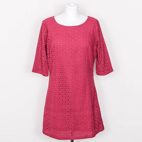 Pop Boutique 60's Style Marigold Lace Dress (Red)