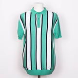 Relco London Knitted Striped Polo - Pistachio