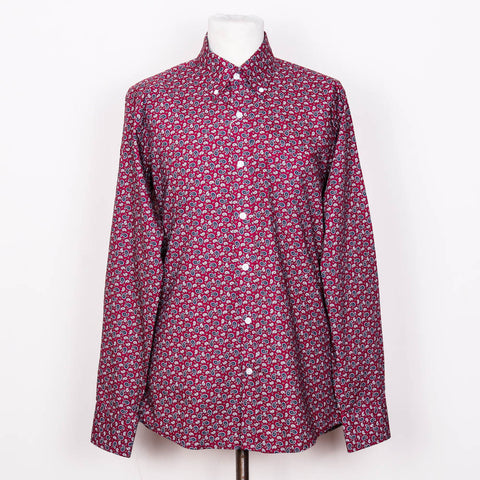 Relco London Paisley Shirt - Wine/Blue