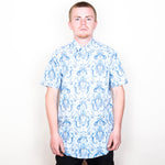 Relco London Short Sleeve Shirt - Blue/White Paisley
