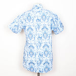 Relco London Short Sleeve Shirt - Blue/White Paisley