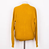 Relco London Waffle Knit Cardigan - Mustard