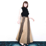 Panelled Maxi Skirt - 70's Vintage (Waist 28")