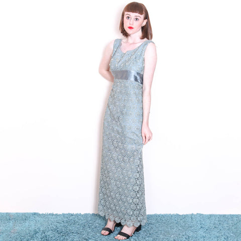 Blanes London Giupure Long Dress - 60's Vintage (Size 10/12)