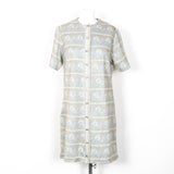 Courtelle Lurex Button Down Dress - 60's Vintage (Size 12)