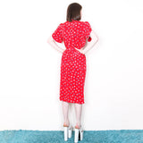 Alexon Polyester Dress - 80's Vintage (Size 8)