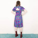 Home-made Polyester Dress - 80's Inspired (Size 8)