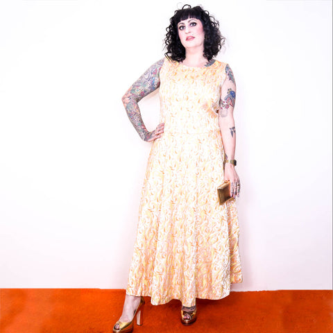 Global Brocade Dress - 60's Vintage